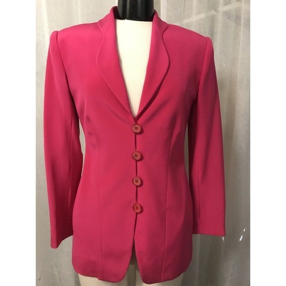 Carlisle Jackets & Blazers - Carlisle Women's Blazer 100% Silk 4 Button Fully Lined Pink Size 2